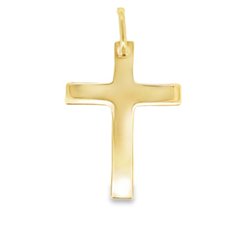 18kt Yellow Gold Italian Made Cross Charm (2.54g)