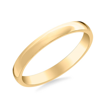 Goldman 14kt Yellow Gold 3mm Euro Low Dome Wedding Band