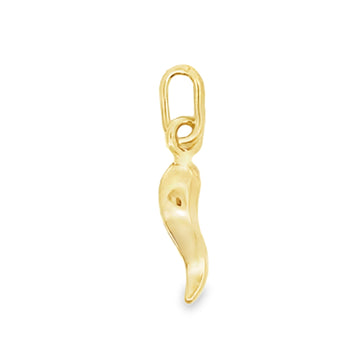 18kt Yellow Gold Italian Made Horn Pendant (.29g)