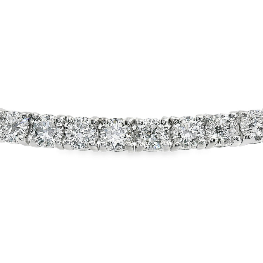 14kt White Gold 7" Lab-Grown Round Diamond Tennis Bracelet (4.57ct)