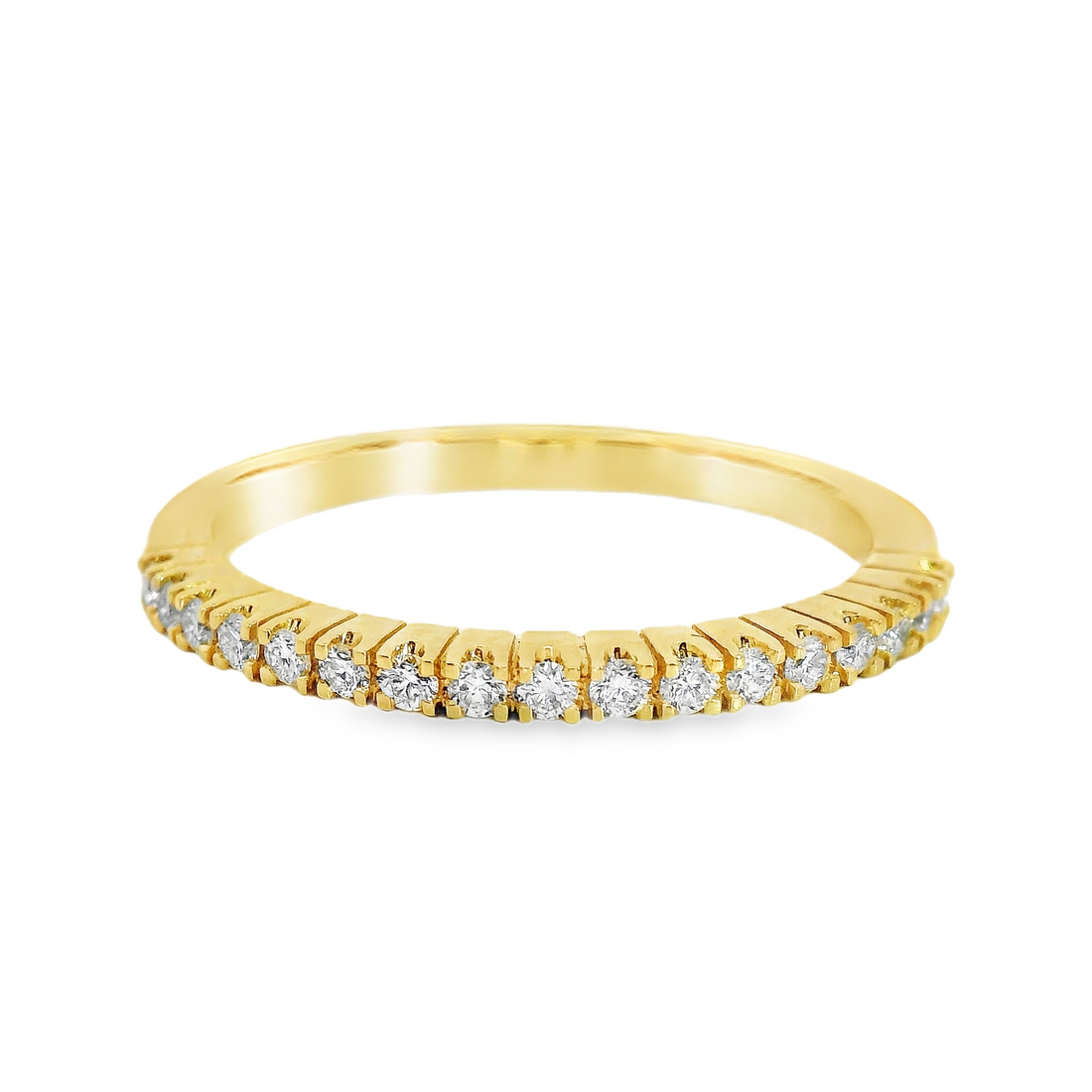 18kt Yellow Gold Natural Full Cut Diamond Wedding Ring (.19ct)