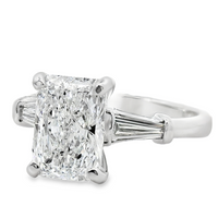 Platinum White Gold Lab-Grown Radiant Diamond Engagement Ring (2.82ct)