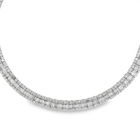 18K White Gold Natural Diamond Collar Necklace (15.27ct)