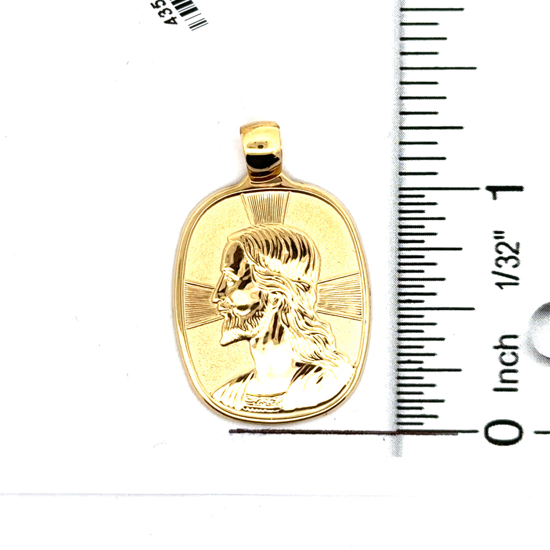 18kt Yellow Gold Italian Made Christ Medal (3.25g)