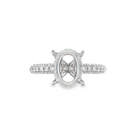 18K White Gold Diamond Semi-Mount Ring (.49 t)