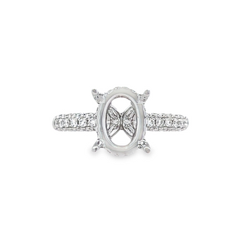 18K White Gold Diamond Semi-Mount Ring (.49 t)