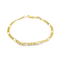 14kt Yellow Gold 7" 3.7mm Figaro Bracelet (4.6g)