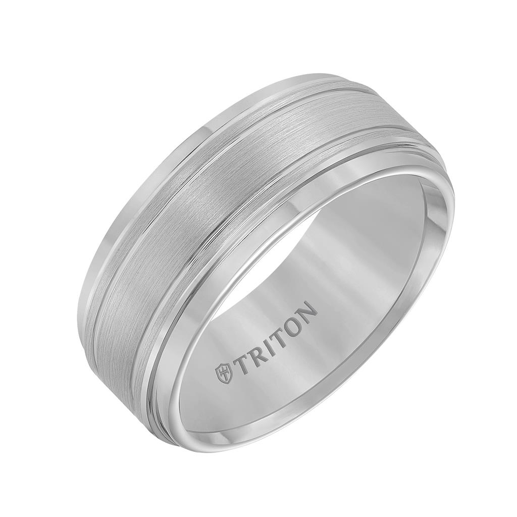 Triton Gray Tungsten 9mm Matte Finish Ring
