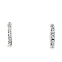 18kt White Gold Natural Diamonds Small Hoop Earrings (0.11ct)