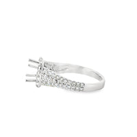 18kt White Gold Halo Natural Diamonds Semi-Mount Ring (1.26ct)