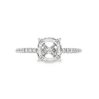 18K White Gold Diamond Semi-Mount Ring (.29ct)