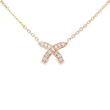 18kt Rosé Gold Natural Diamond Necklace (0.15ct)