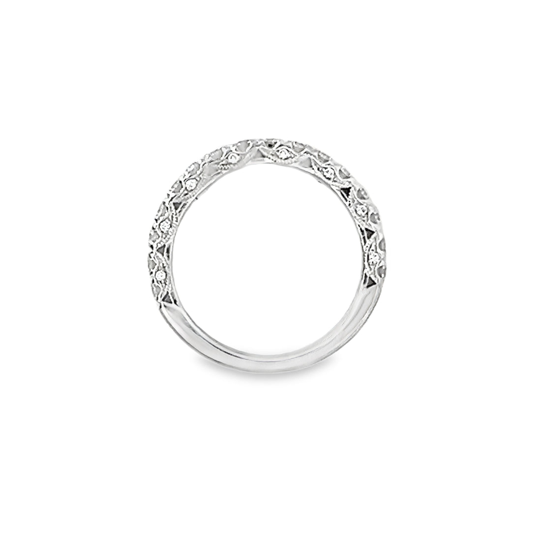 18K White Gold Diamond Wedding Ring (.65ct)