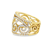 Simon G 18K Yellow Gold Right Hand. Diamond Ring (1.15ct)