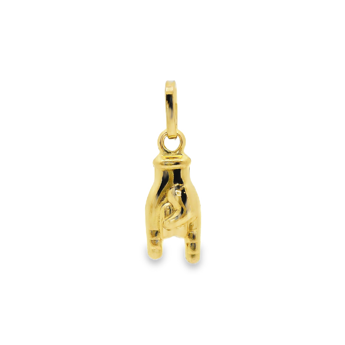 14kt Yellow Gold Italian Mano Cornuto Hands Charm (.9g)