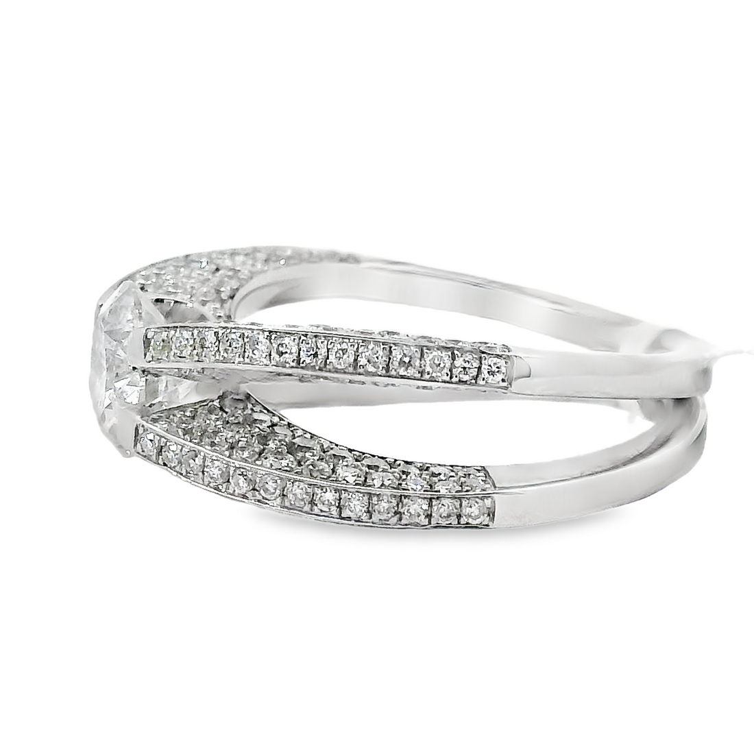 18kt White Gold Natural Round Brilliant Diamond Engagement Ring (2.71ct)