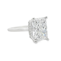 18kt White Gold Lab-Grown Radiant Diamond Engagement Ring (4.18ct)