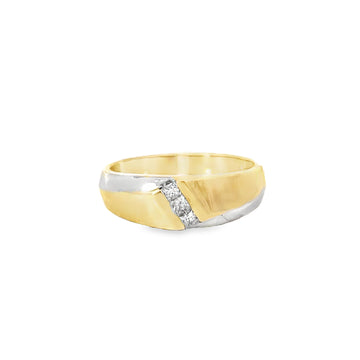 14K Two Tone White and Yellow Gold Diamond Ring (.29ct)