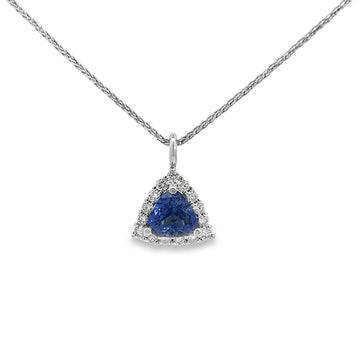 14kt White Gold Natural Diamond Halo Pendant (3.02ct)