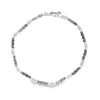 18kt White Gold Natural Round Diamond and Natural Chocolate Diamond Tennis Bracelet (2.88ctw)