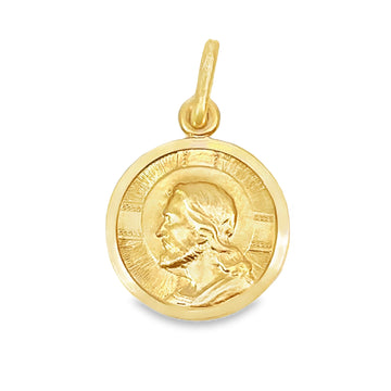 18kt Yellow Gold Italian Made Christ Head Charm (2.6g)