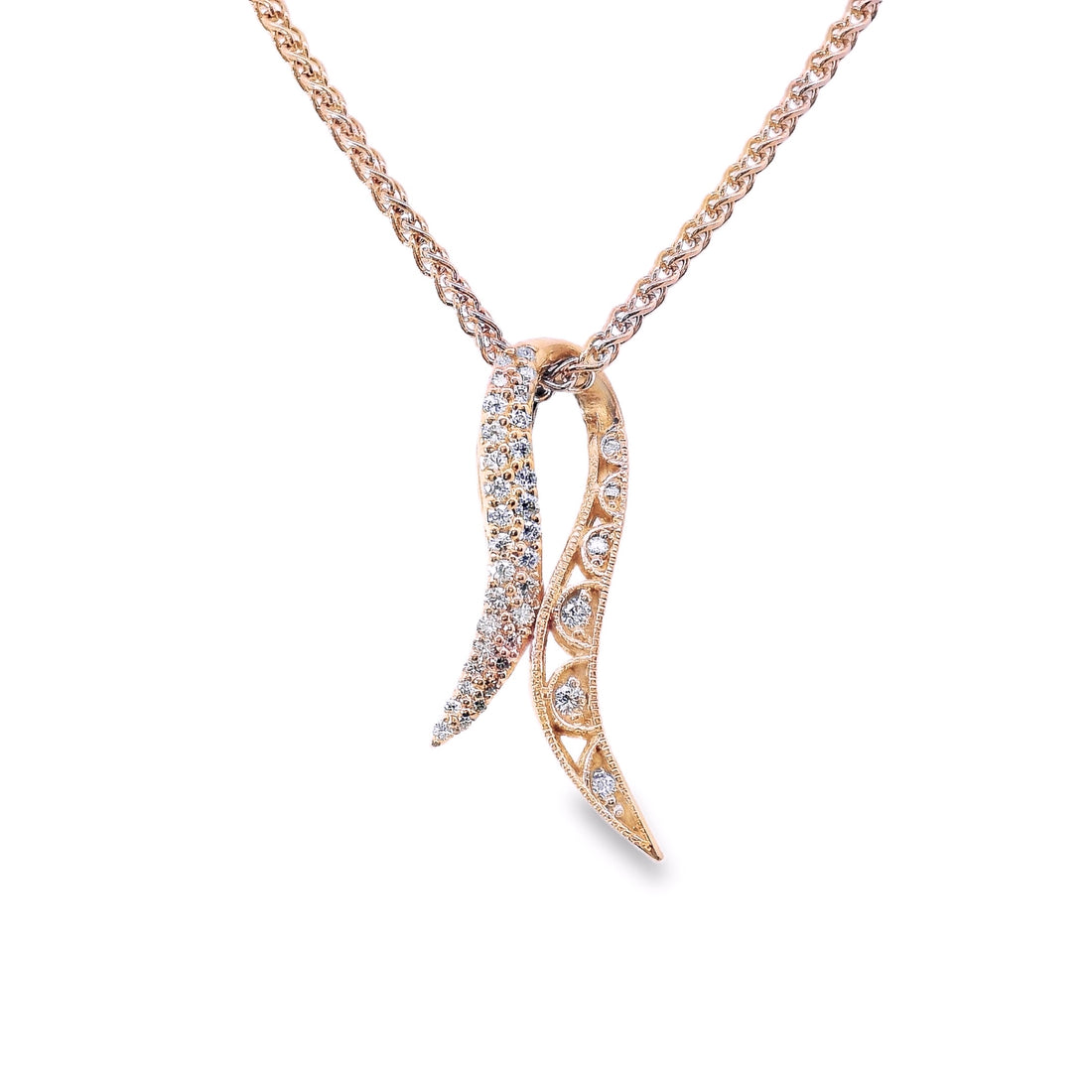 18kt Rose Gold Susan B. Komen Breast Cancer Awareness Pendant (.50ct)