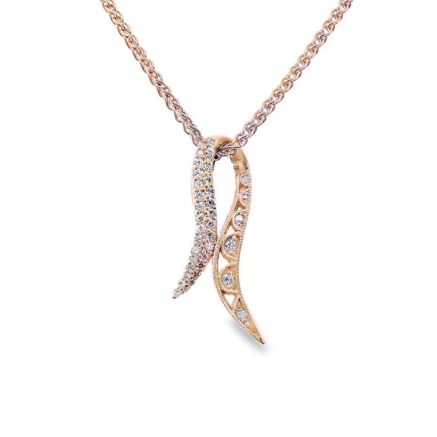18kt Rose Gold Susan B. Komen Breast Cancer Awareness Pendant (.50ct)