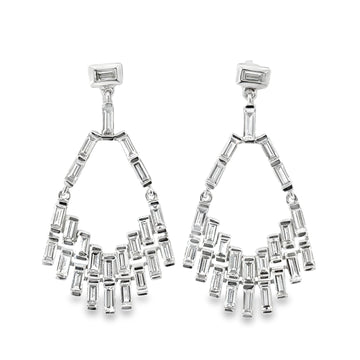 18kt White Gold Natural Diamonds Drop Earrings (1.66ct)