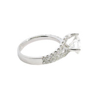 18kt White Gold Contemporary Natural Diamonds Semi-Mount Ring (0.71ct)