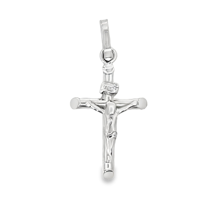 18K White Gold Crucifix Pendant (1.8g)