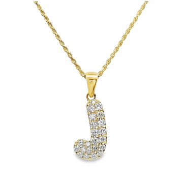 14kt Yellow Gold Lab-Grown Diamond Initial Pendant Pendant (0.46ct)