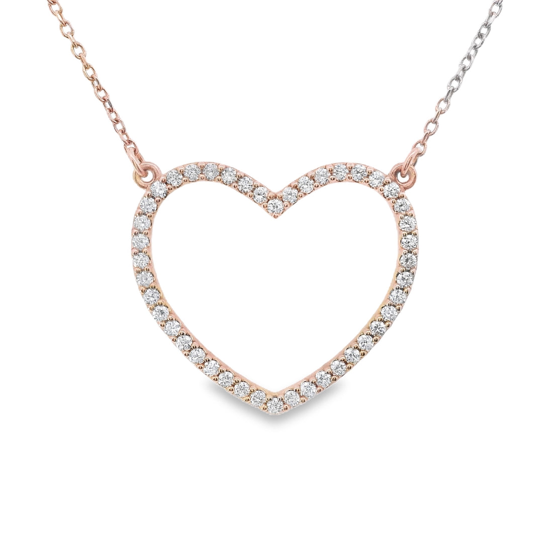 14kt Rosé Gold Natural Diamond Heart Pendant (0.34ct)