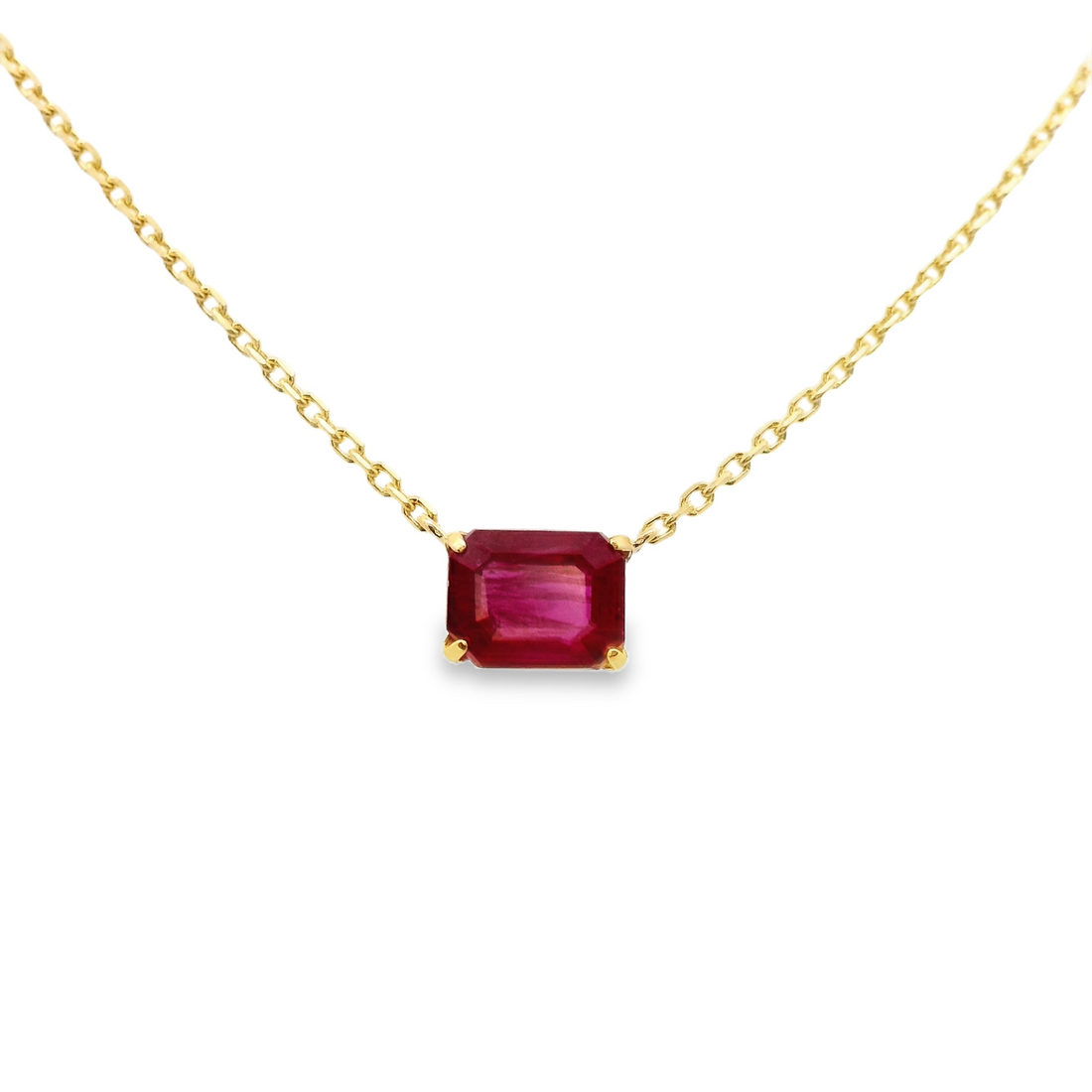 18kt Yellow Gold Natural Emerald Ruby Pendant (0.56ct)