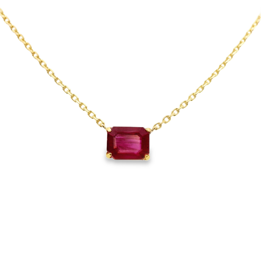 18kt Yellow Gold Natural Emerald Ruby Pendant (0.56ct)