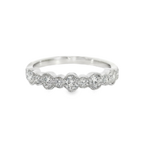 18kt White Gold Natural Round Diamond Wedding Ring (.62ct)