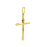 14kt Yellow Gold Italian Made Cross Pendant (.95g)