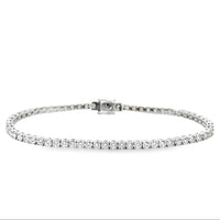 18kt White Gold Full Cut Diamond Tennis Bracelet (4.19ct)