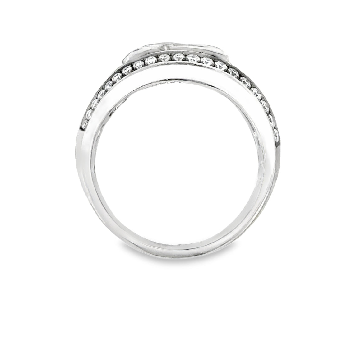 18kt White Gold Natural Diamond Free Form Ring (0.5ct)