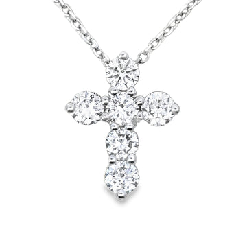 14kt White Gold Natural Diamond Cross Pendant (2.03ct)