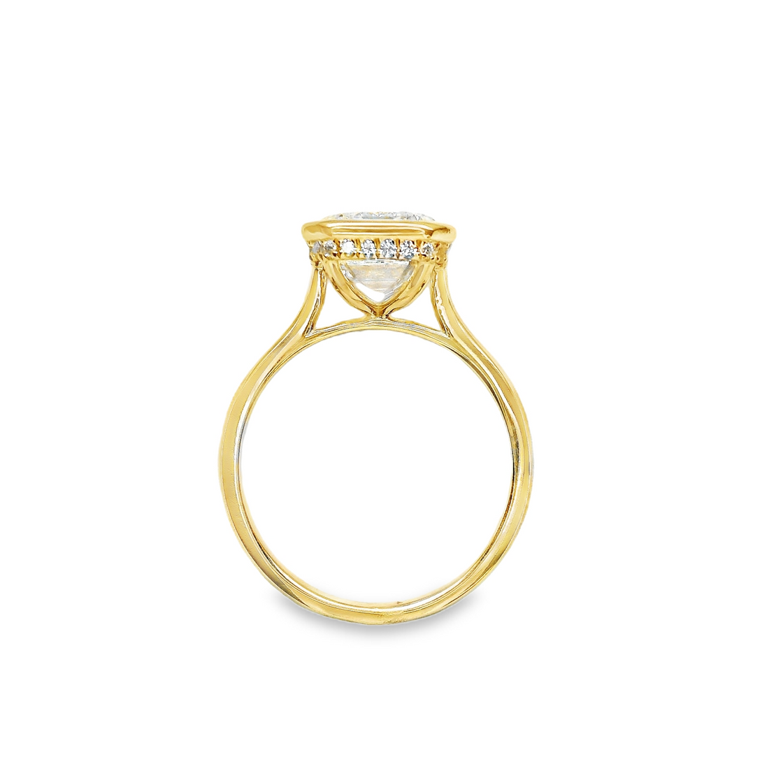 14kt Yellow Gold Lab-Grown Emerald Diamond Engagement Ring (3.81ct)