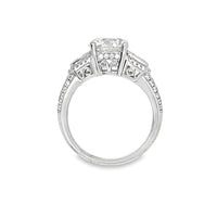 Simon G 18K White Gold Natural Round Brilliant Diamond Engagement Ring (2.09ct)