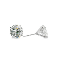 14kt White Gold Lab-Grown Round Diamond Stud Earrings (6.00ct)