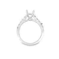 18kt White Gold Prong Set Natural Diamonds Semi-Mount Ring (1.19ct)