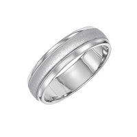 Artcarved 14kt White Gold 6.0mm Comfort Fit Wedding Band