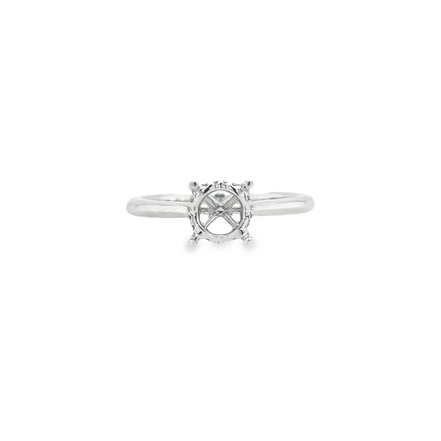 18K White Gold Diamond Semi-Mount Ring (.13ct)