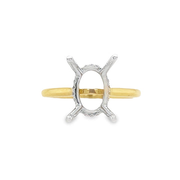 18K Two-Tone Diamond Semi-Mount Ring (.11ct)