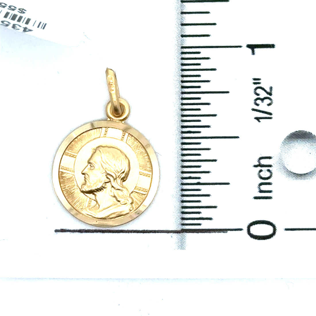 18kt Yellow Gold Italian Made Christ Head Charm (2.6g)