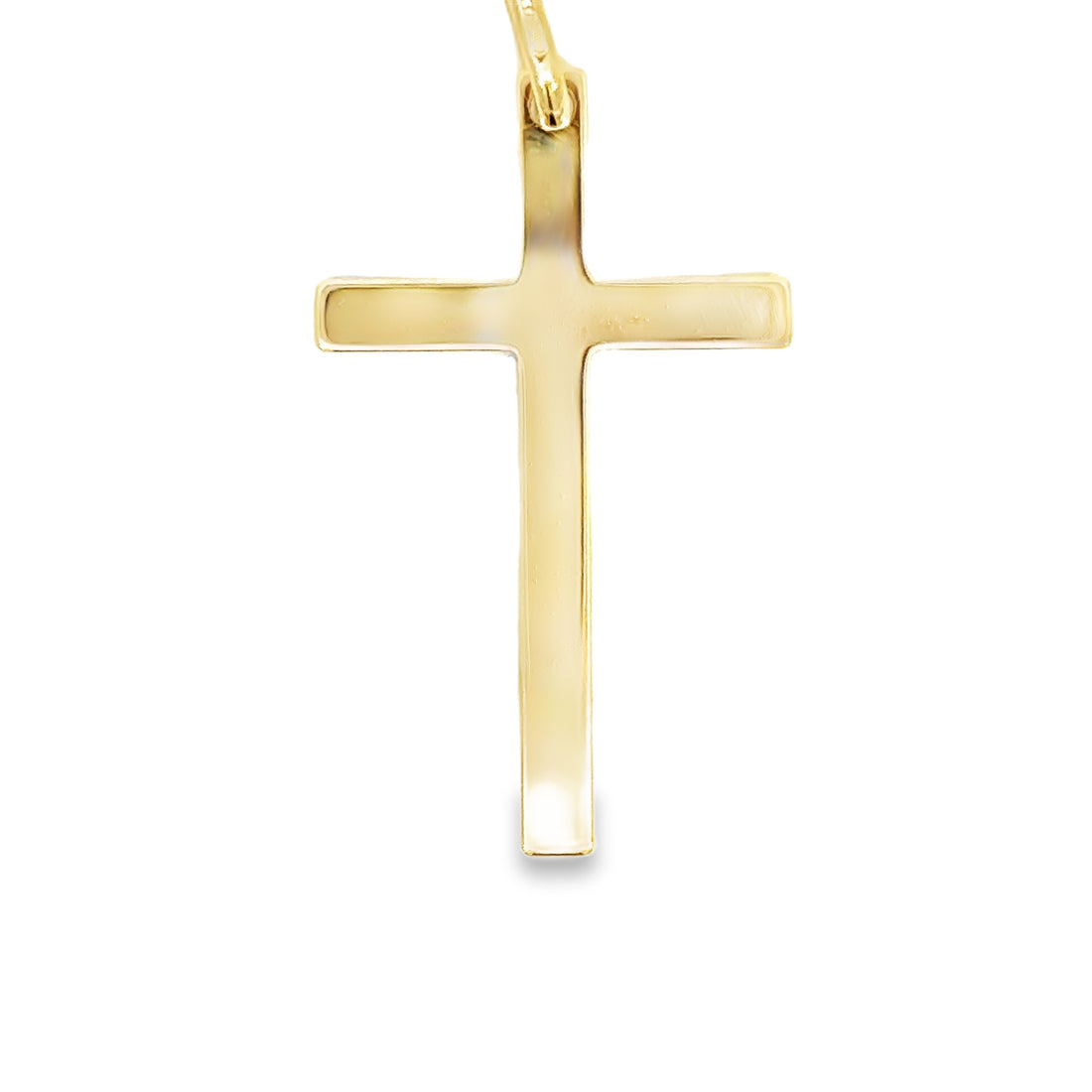 18kt Yellow Gold Italian Made Cross Pendant (1.40g)