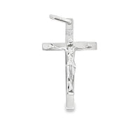 18kt White Gold Italian Made Crucifix Pendant (2.1g)