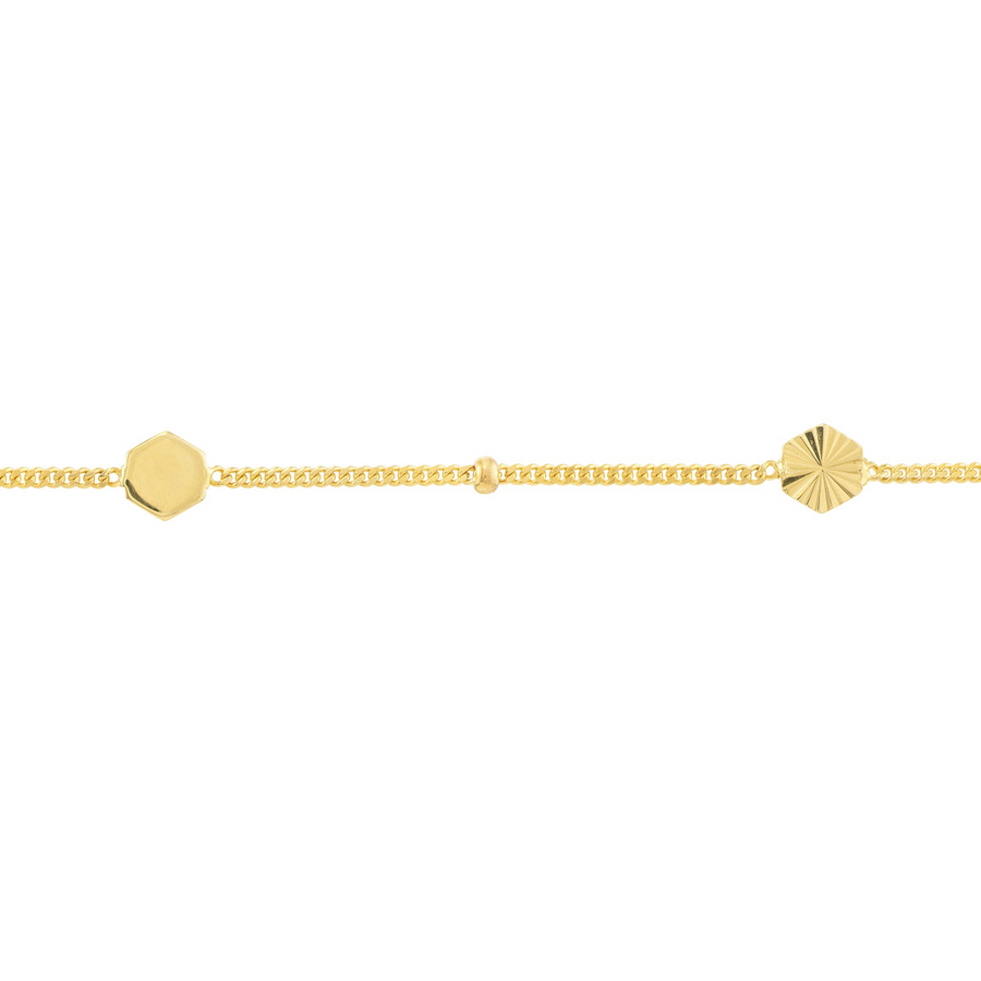 14K Yellow Gold 10" 1.04mm Bead Anklet (2.35g)